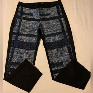 Derek Lam 10 Crosby Size 8 Blue and Black Striped Pants